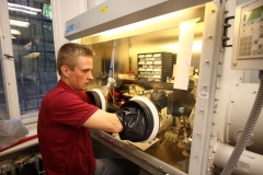 Jaan working in a glovebox